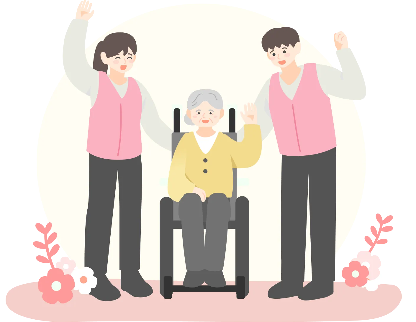민들레요양원 일러스트